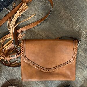Chic Brown Leather Crossbody Bag